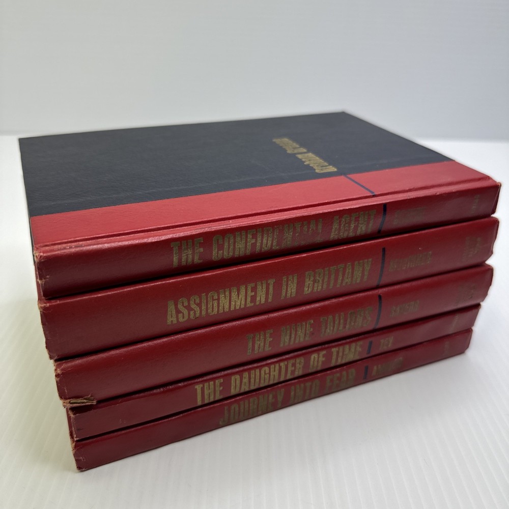 Vintage Mystery Novels Lot of 5 HCs Dorothy Sayers Eric Ambler Josephine Tey