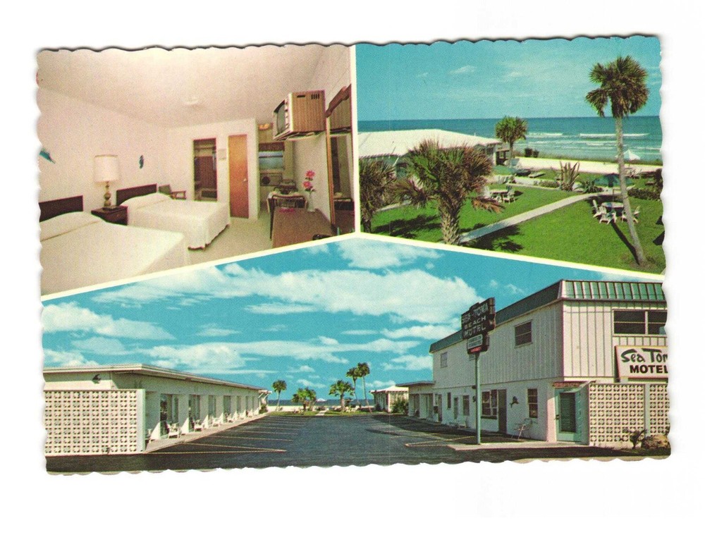 Sea-Tona Beach Motel Daytona Beach FL vintage postcard Unposted