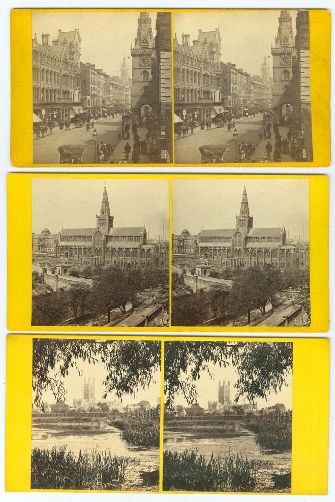 D0544~ SCOTLAND – Five GW Wilson Glasgow c.1859~1867 Stereoviews