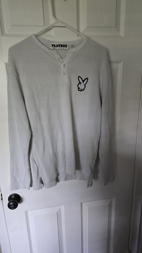 Mens Playboy long sleeve Size small Long Sleeve Bunny Logo Shirt