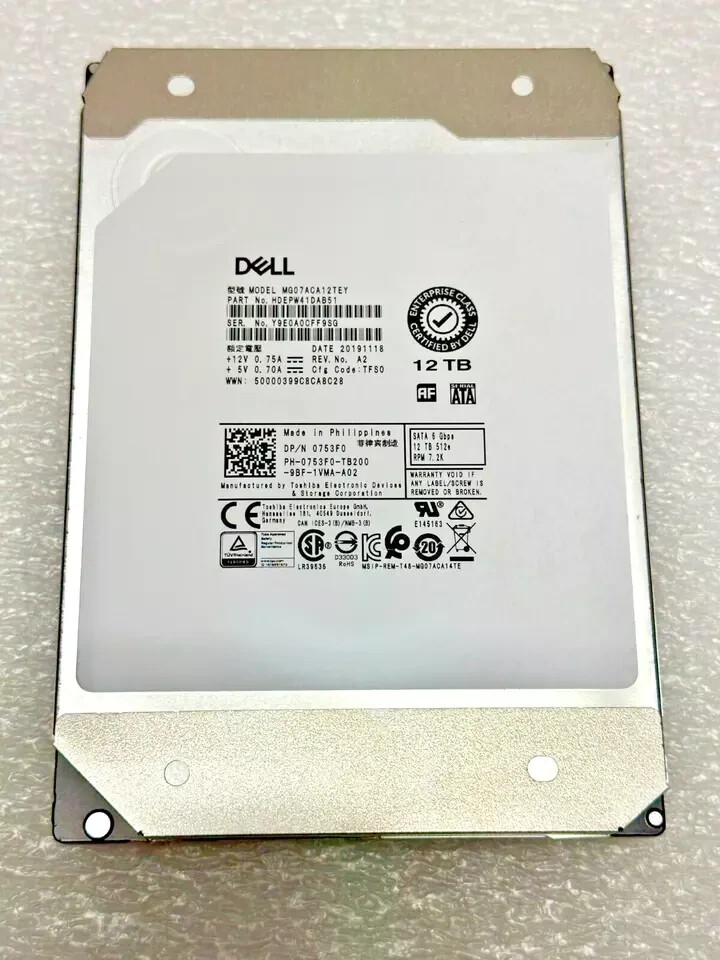 12TB 7200RPM 256MB Cache SATA 6.0Gb/s 3.5
