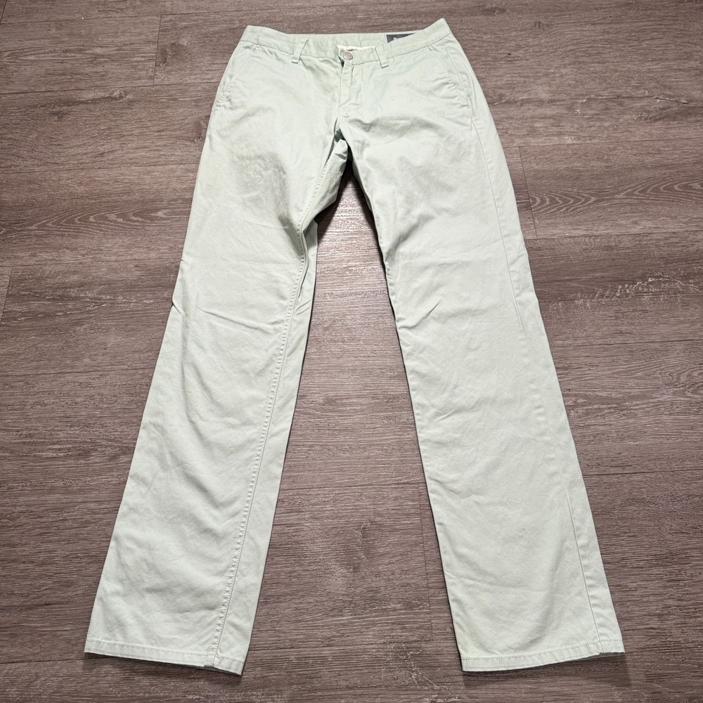 Bonobos Pants Mens 29 Green Chino Slim Straight Cotton Chino 29x32 Adult Stretch