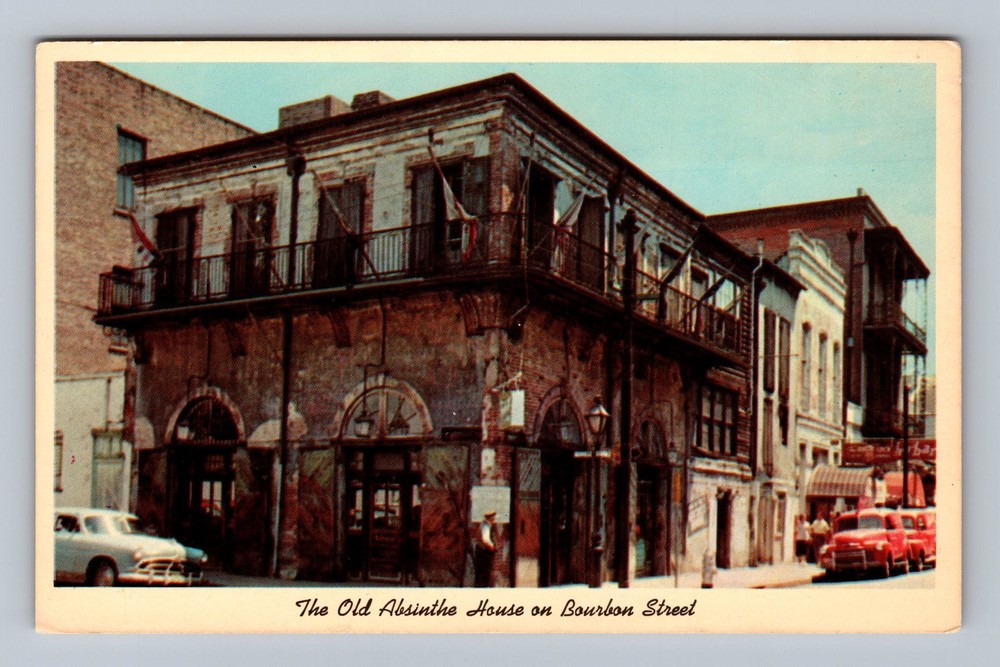 New Orleans LA-Louisiana Absinthe House Bourbon Street Vintage Postcard-image