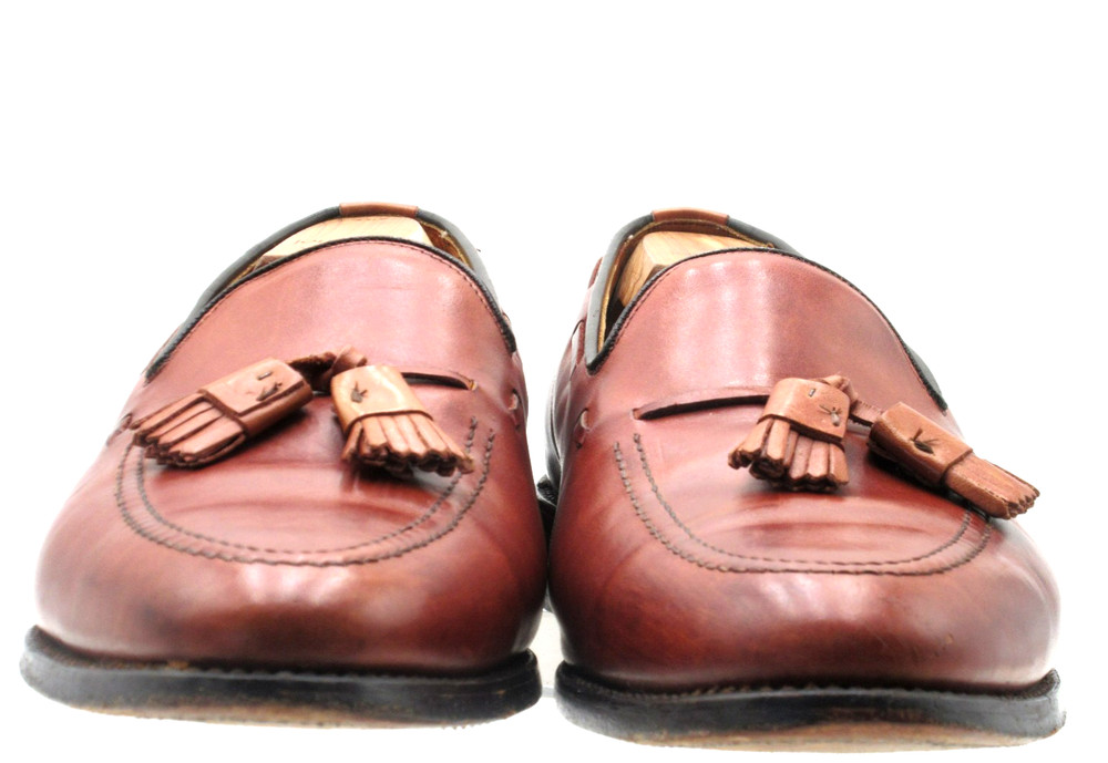 Men's Allen Edmonds Grayson Light Brown Tasseled Loafers  Size 12 D