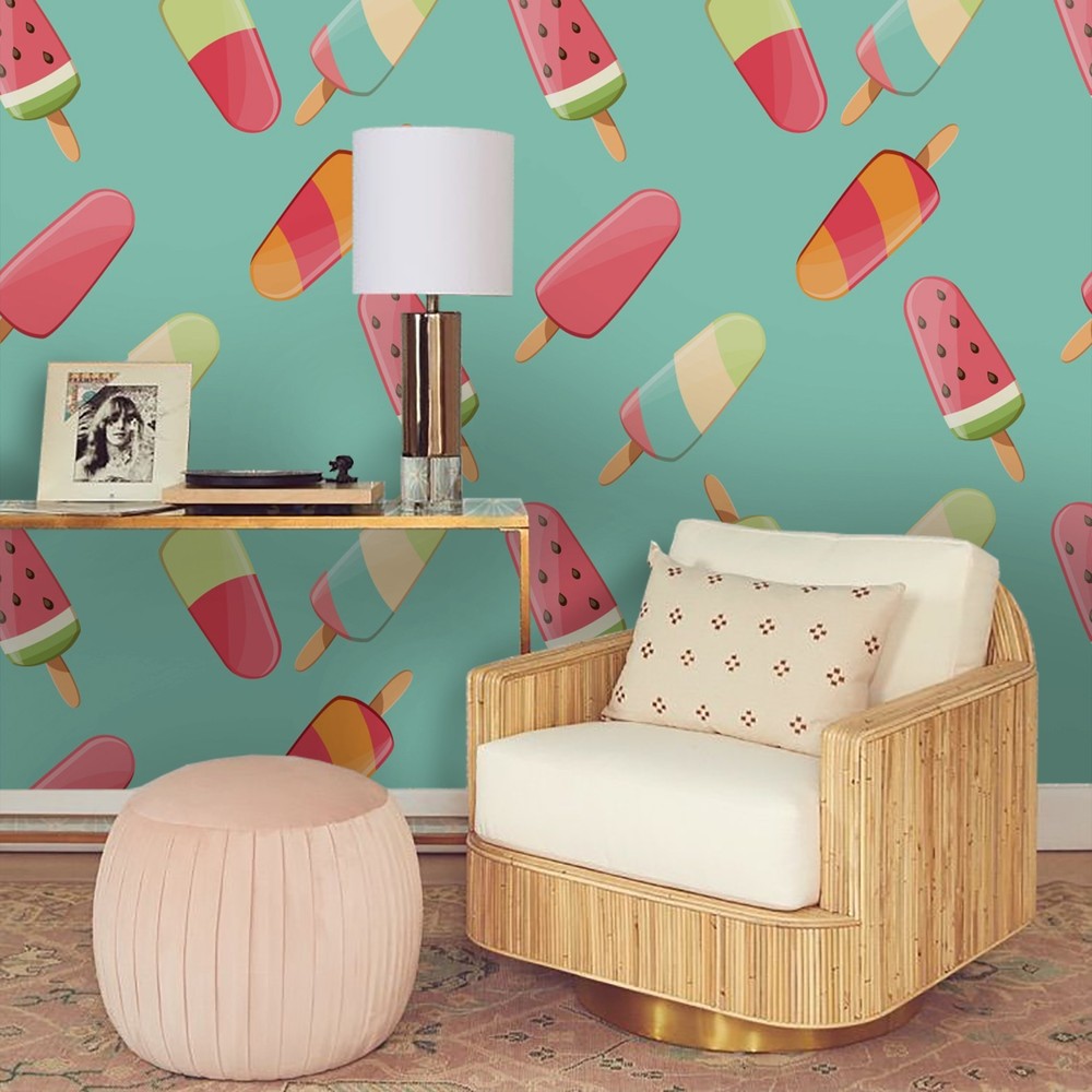 3D Ice Cream Pattern Wall Murals Wallpaper Murals Wall Sticker