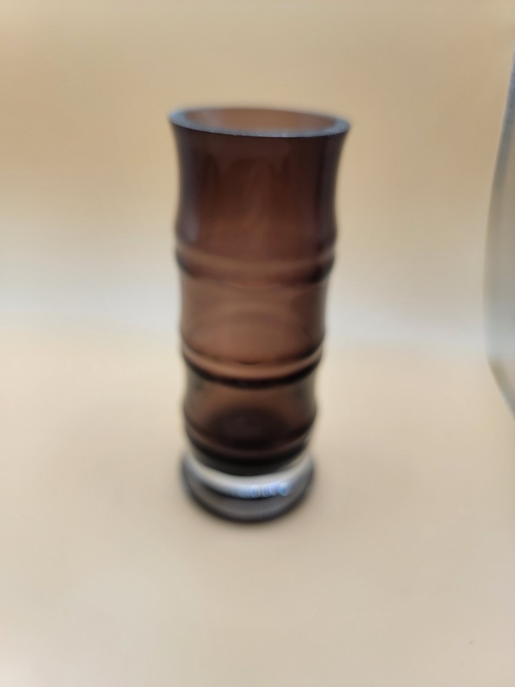 Aseda Art Glass Bamboo Vase by Bo Borstrom Sweden Bubble Bottom