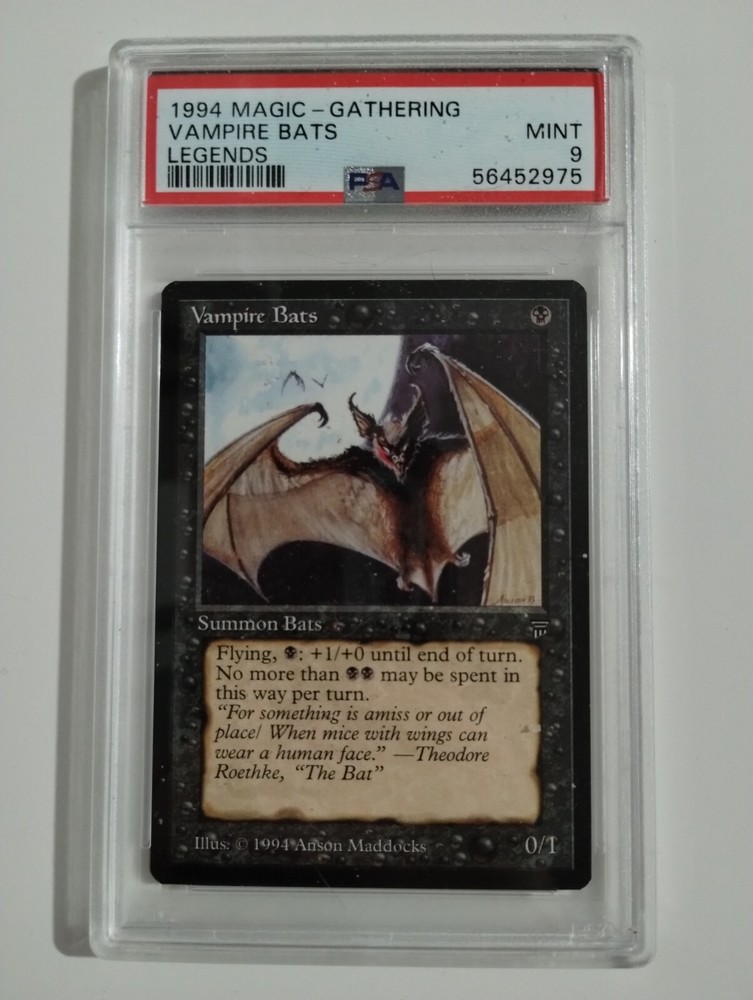 1994 Magic The Gathering MTG Vampire Bats Legends PSA 9 MINT Graded Card