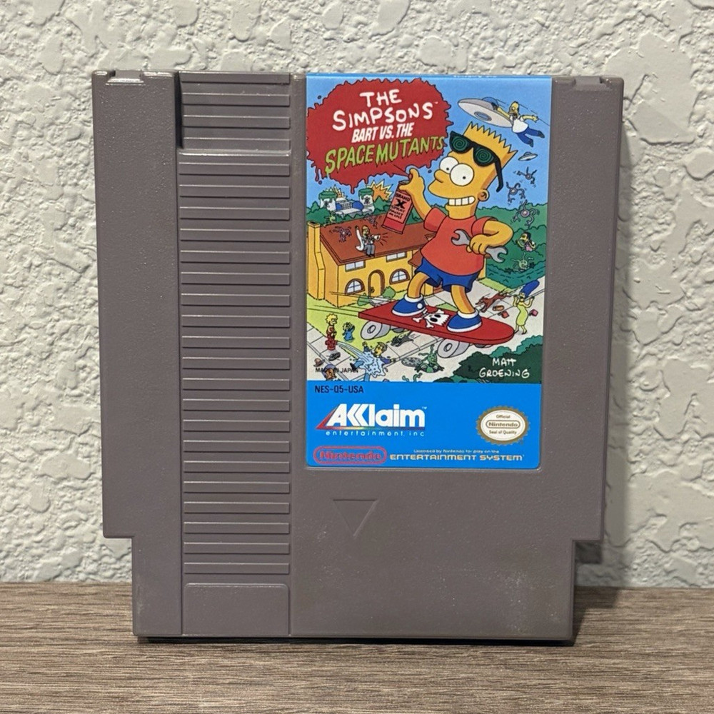 The Simpsons: Bart vs. the Space Mutants Nintendo NES Acclaim Cleaned & Tested