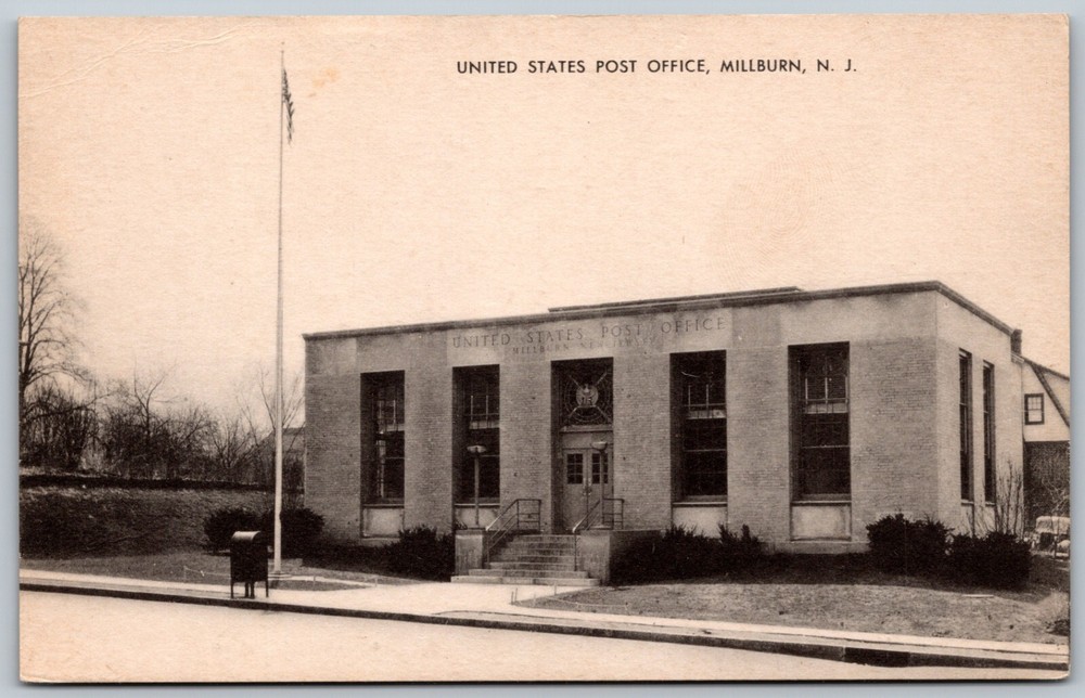 United States Post Office MILLBURN New Jersey NJ Unposted VINTAGE Postcard