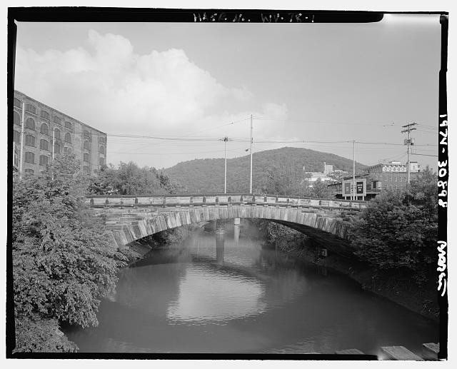 1. View from west - Wheeling Stone Arch Bridge, Spanning Wheeling Creek Main