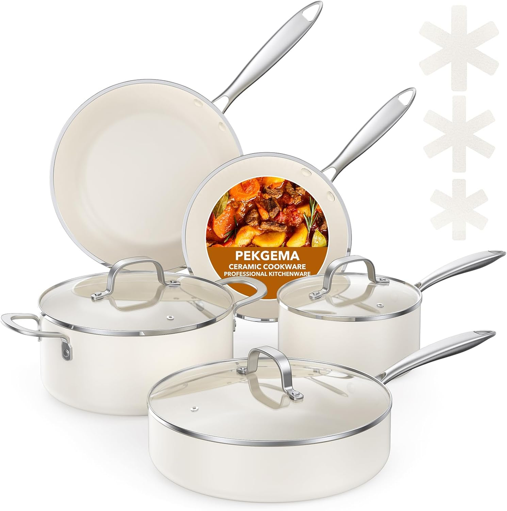 11-Piece Non-Toxic Ceramic Nonstick Cookware Set