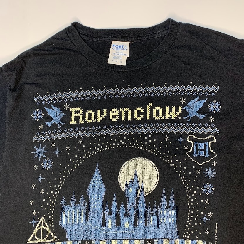 Ravenclaw Harry Potter Men's Large LG Black Graphic T Shirt