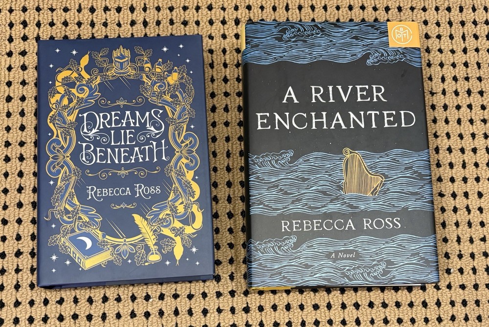 SIGNED Dreams Lie Beneath & BOTM A River Enchanted - Rebecca Ross - Hardcover