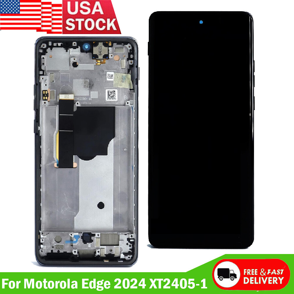 OLED Display Touch Screen Digitizer +Frame For Moto Edge 2024 XT2405V XT2405-1