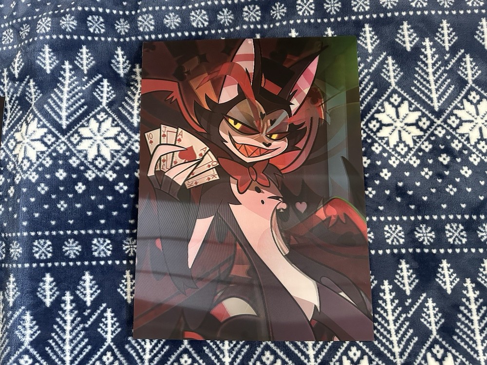 Used Hazbin Hotel Husk Lenticular Poster Limited Edition