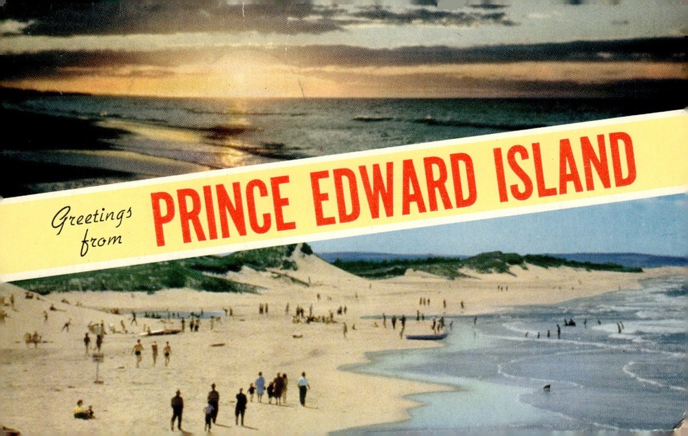 1960s Prince Edward Island PEI Canada Port Borden Chrome Beach Sunset Postcard