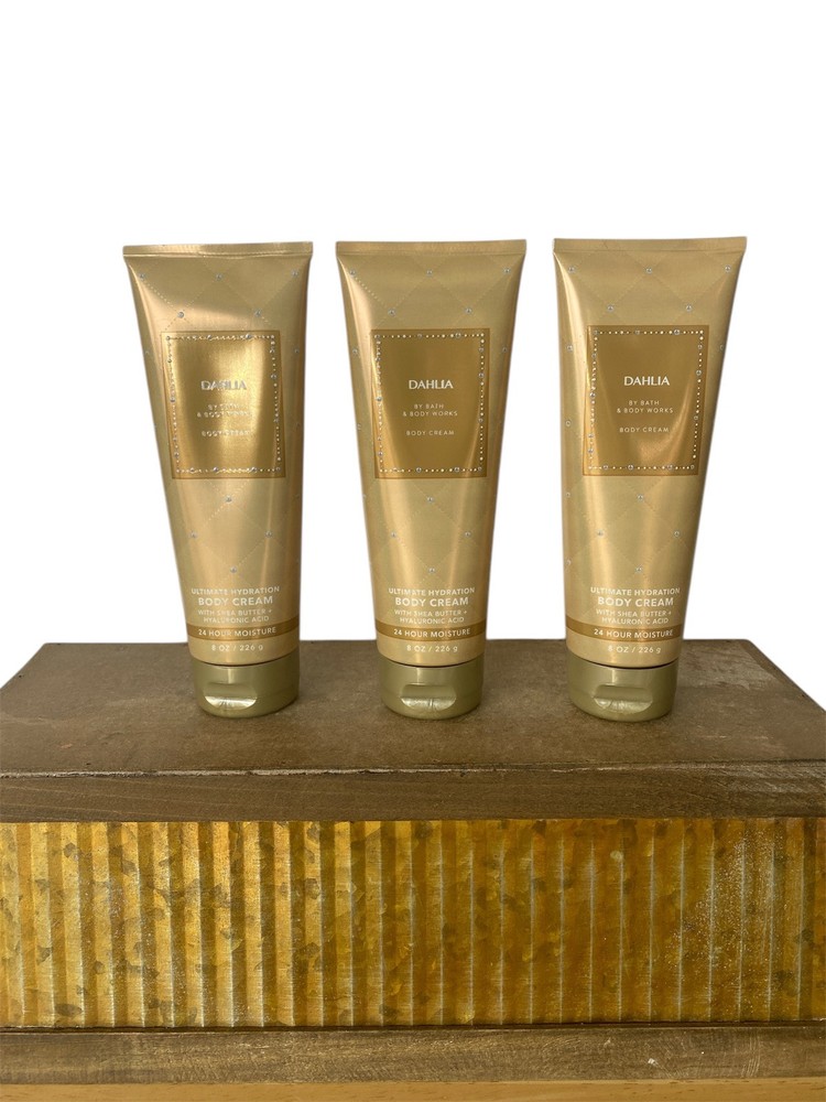Bath & Body Works Dahlia Body Cream with Hyaluronic Acid 3-Pack - Pear Musk Tonka