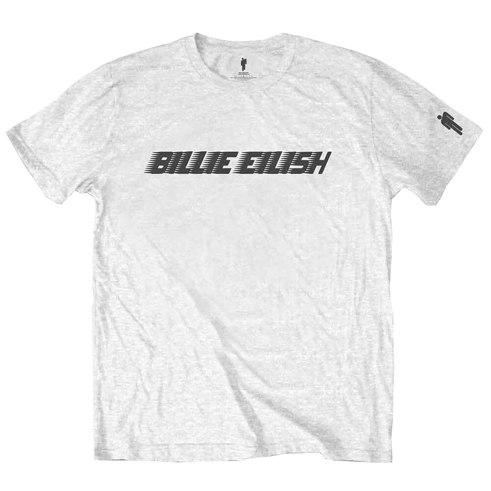 Billie Eilish Black Racer Logo Graphic T-Shirt for Fans of the Iconic Singer