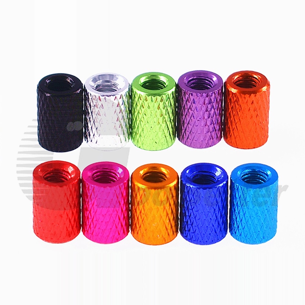 M3 M3.5 M4 Aluminum Knurled Thumb Nuts Round Hand Grip Knobs Threaded Nut Studs