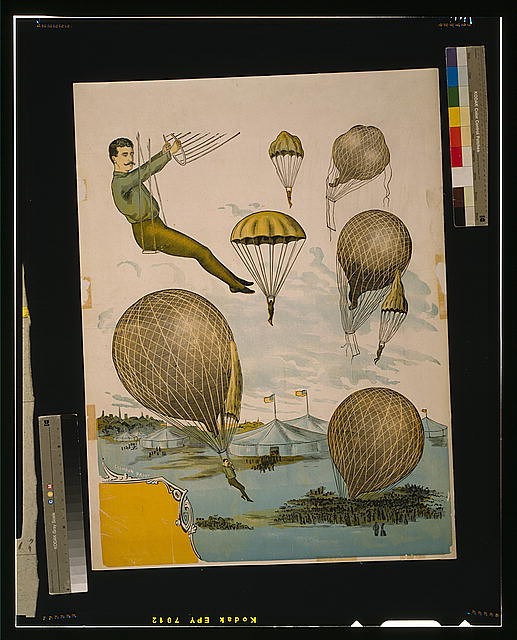 Photo:Hartford Conn Balloon Aerial Performance Tents Audience 1870s