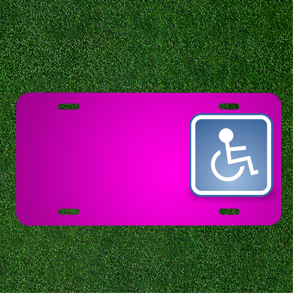 Custom Personalized Car License Plate With Add Names To Disabled Handicapped