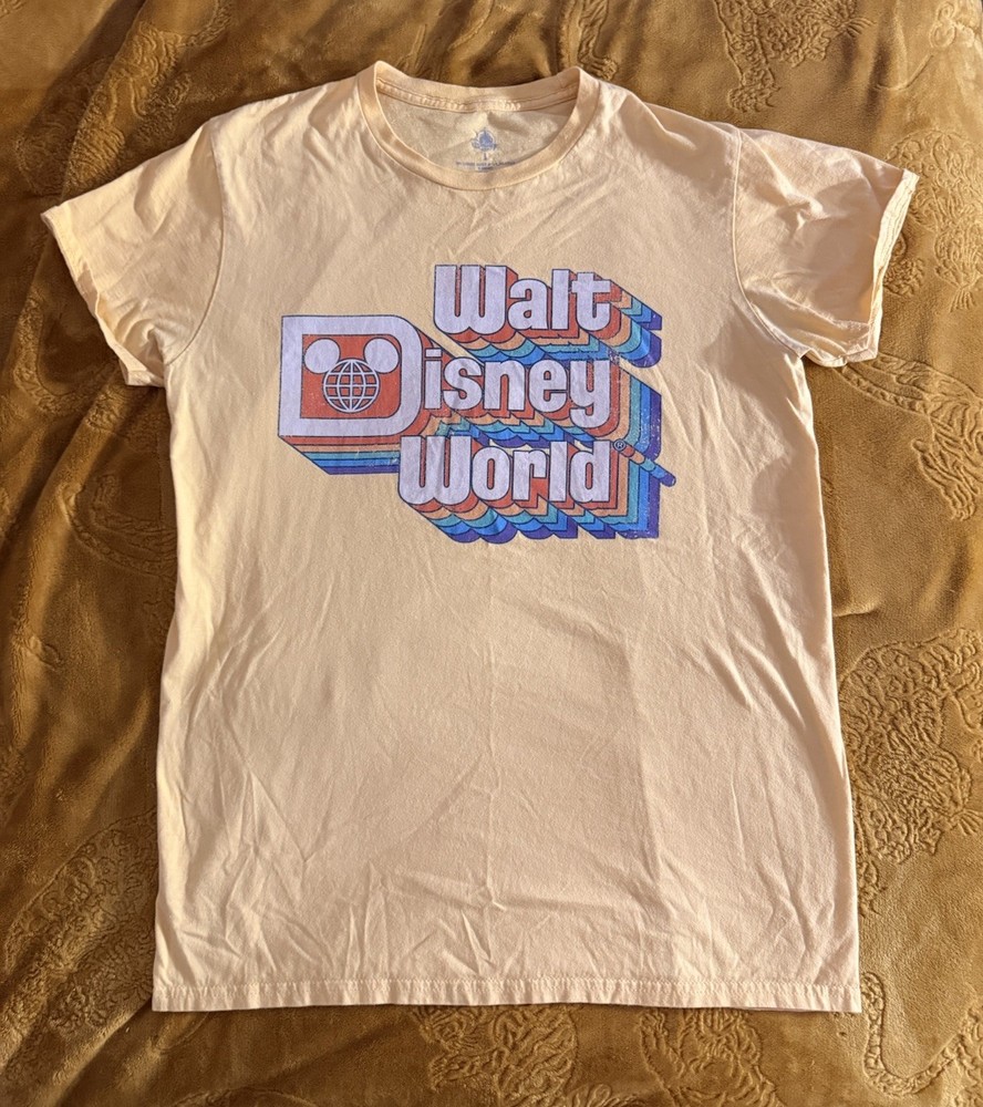Retro Style Disney Walt Disney World Yellow Unisex L T-Shirt Adult