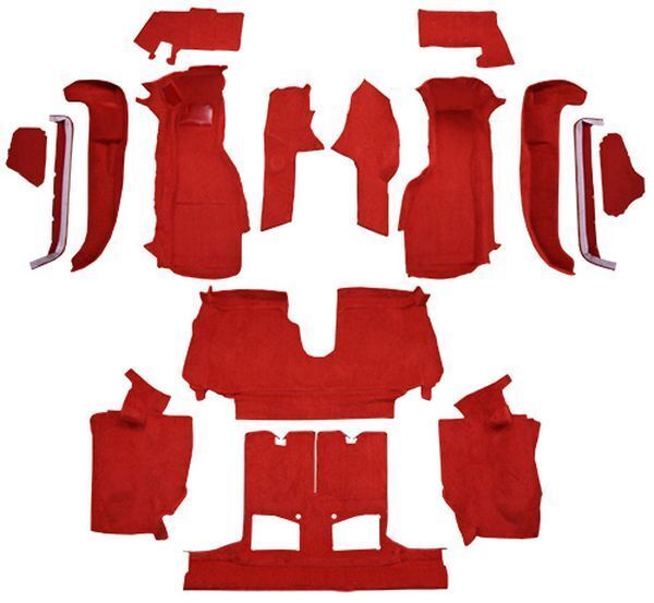 Carpet For 90-93 Chevy Corvette Convertible, Complete kit with 2 Latch Cutouts