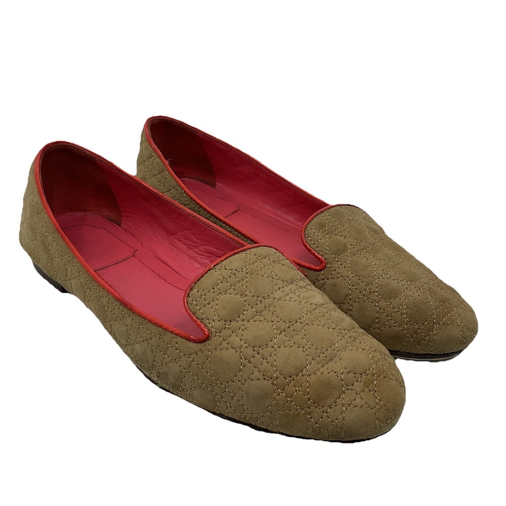 Dior Tan Suede Quilted Loafers Size EUR 36 US 5.5 Ultra Comfortable