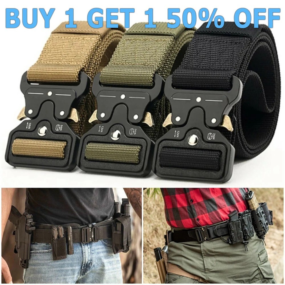 Men Casual Military Tactical Army Adjustable Quick Release Belt Light Weight