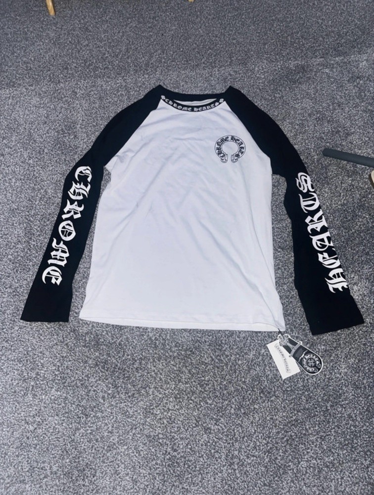 Chrome Hearts Horseshoe Long Sleeve T-Shirt L - Black/White - 100% Authentic