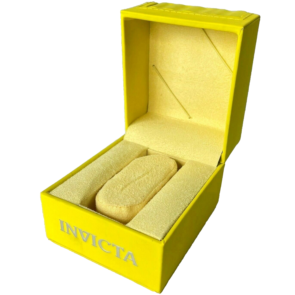 Invicta Classic Wave Yellow Cushioned Clamshell Display Case No Watch Included