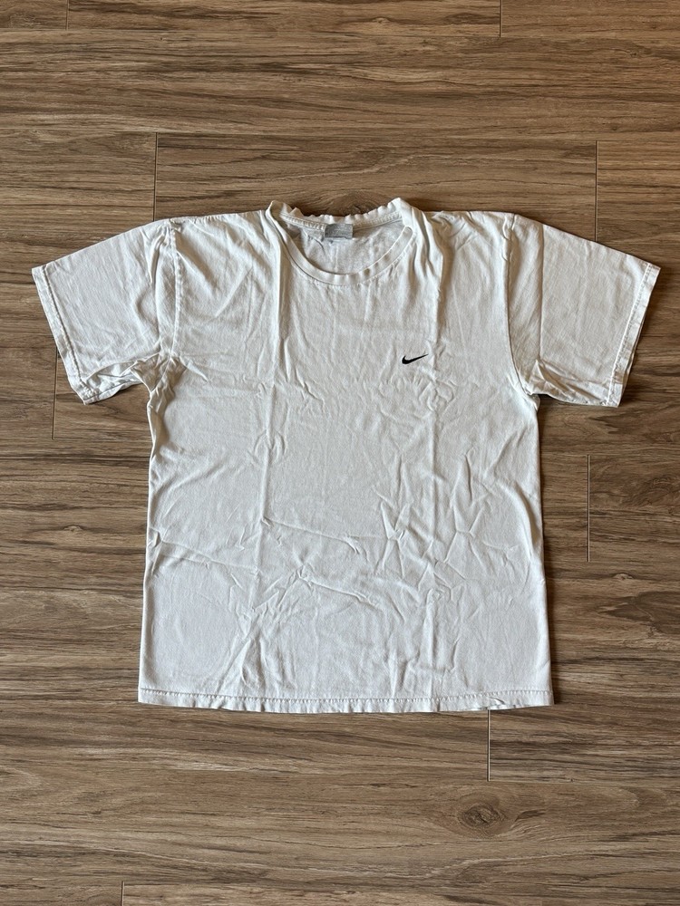 Vtg 2000s Nike T Shirt Mens Size Large White  Short Sleeve Stitch Swoosh 00s Y2k