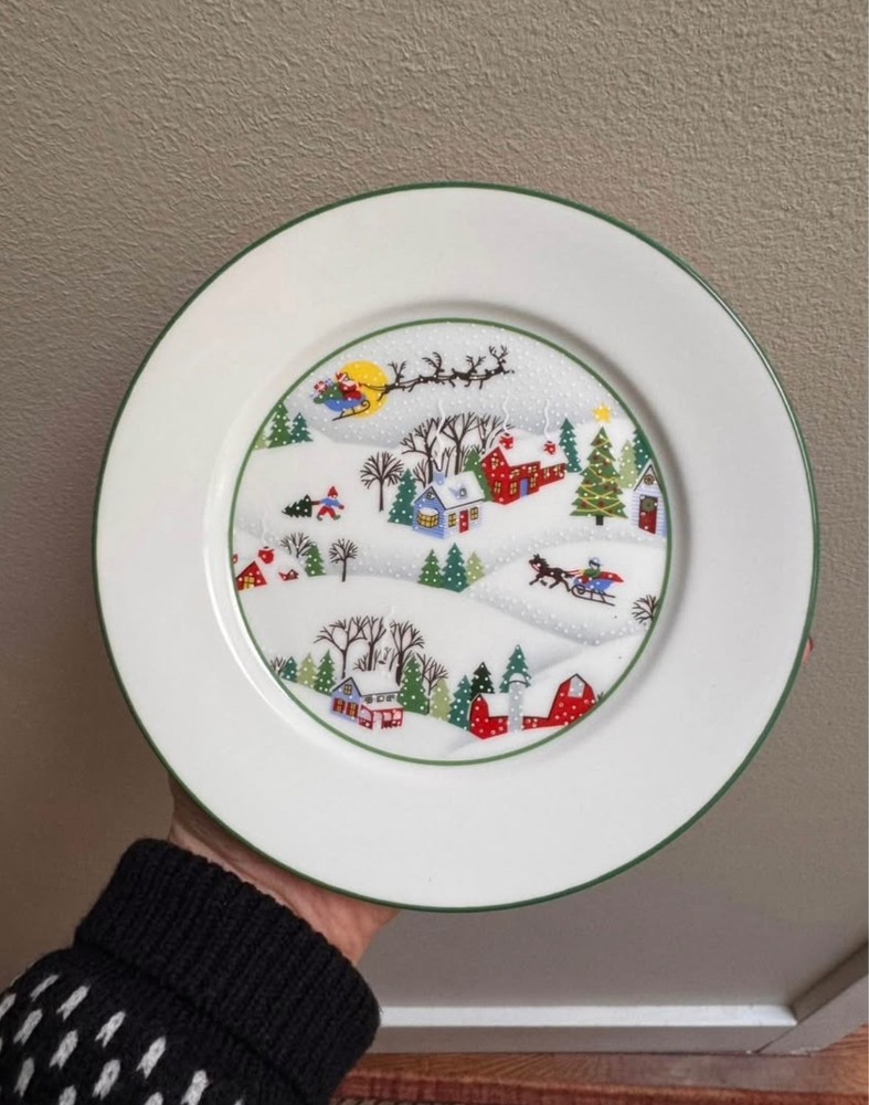 Vintage Lenox Bone China SLEIGHRIDE Salad Plate 8