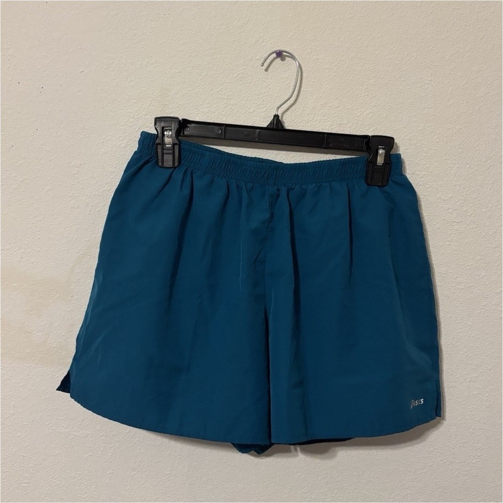 ASICS woman’s Blue Running & Jogging Athletic Shorts Size M Elastic Waist