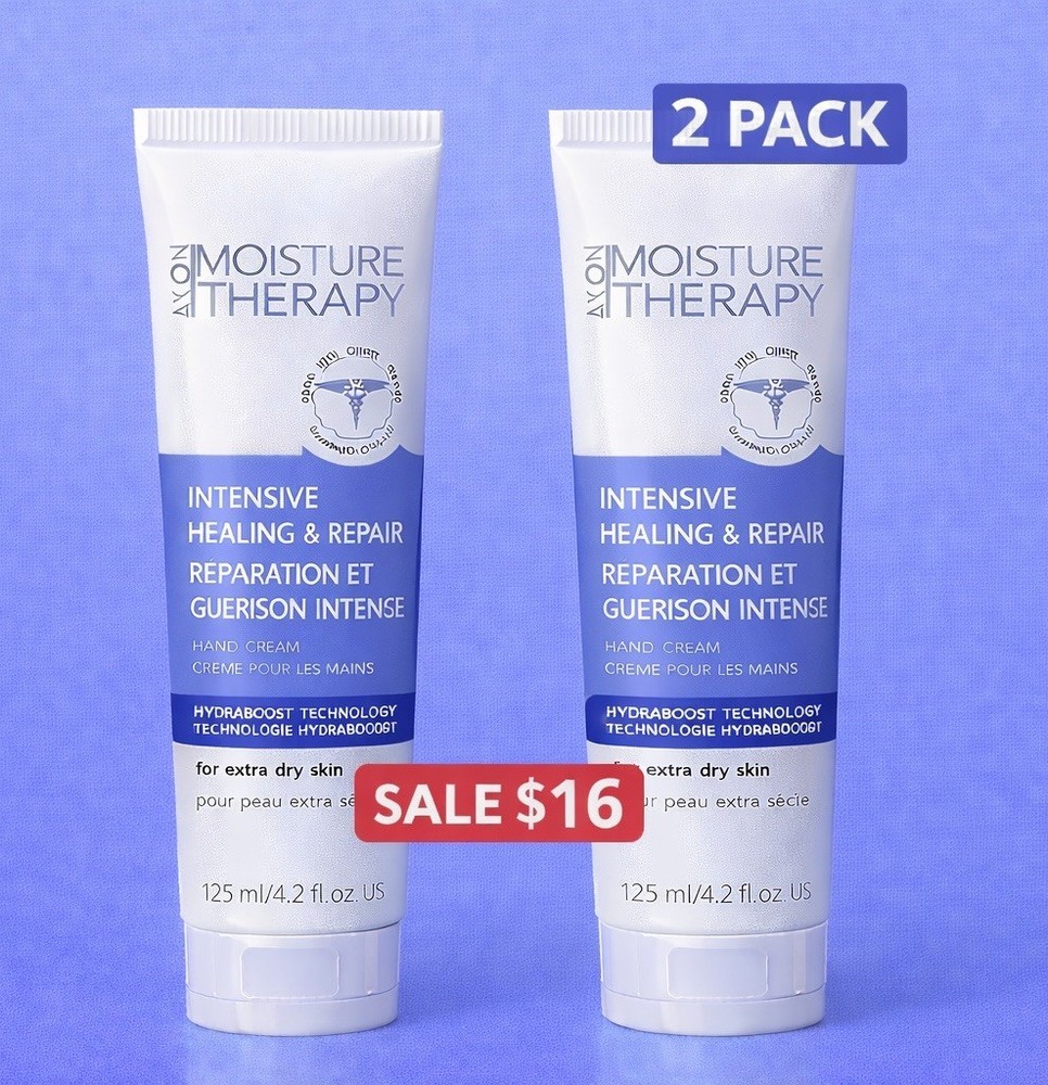 2 Avon Moisture Therapy Intensive Healing Repair Hand Creams 4.2 oz