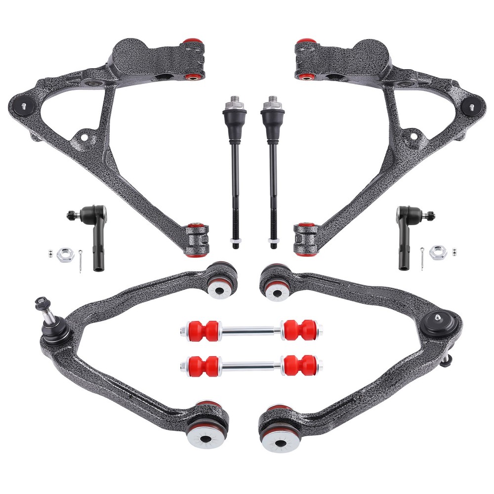 10× Front Upper Lower Control Arms Tie Rods for Chevy Silverado GMC Sierra 1500