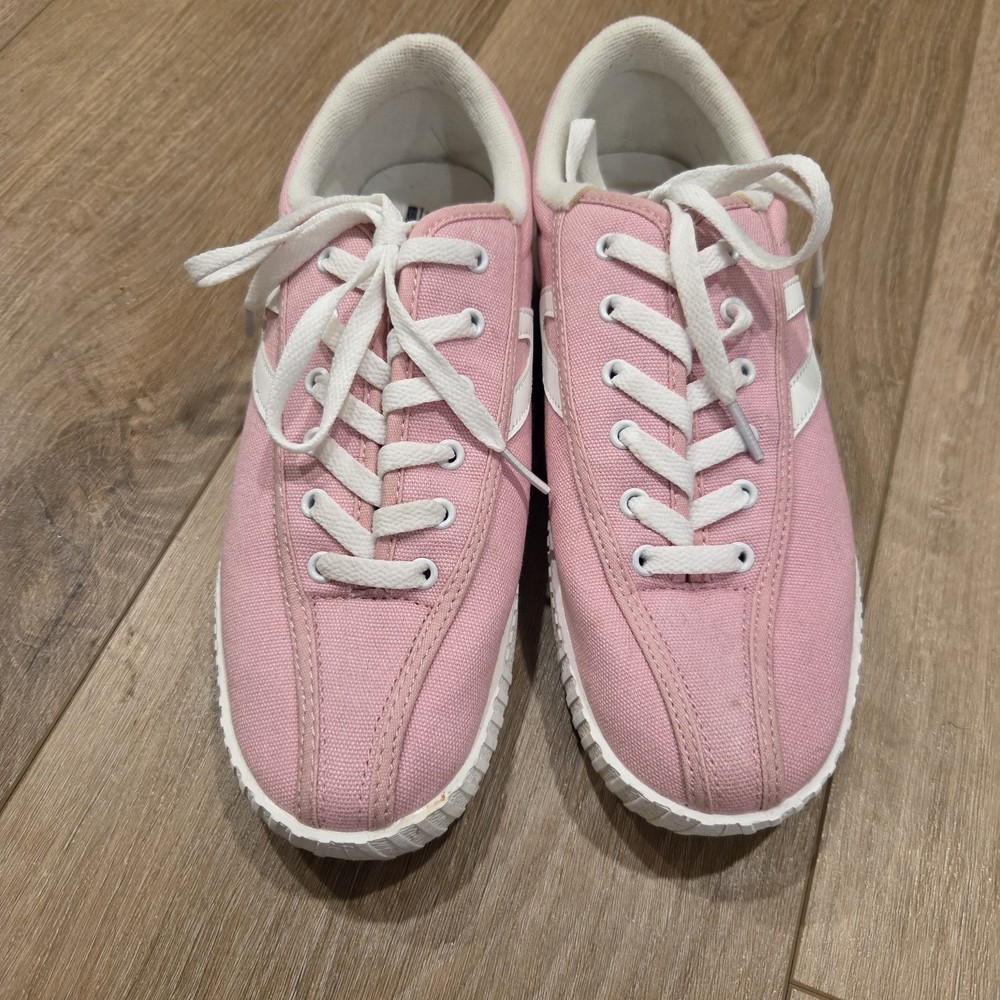 Tretorn Sneakers Women's Coral Pink Nylite Canvas Lace Tennis Shoes 9M