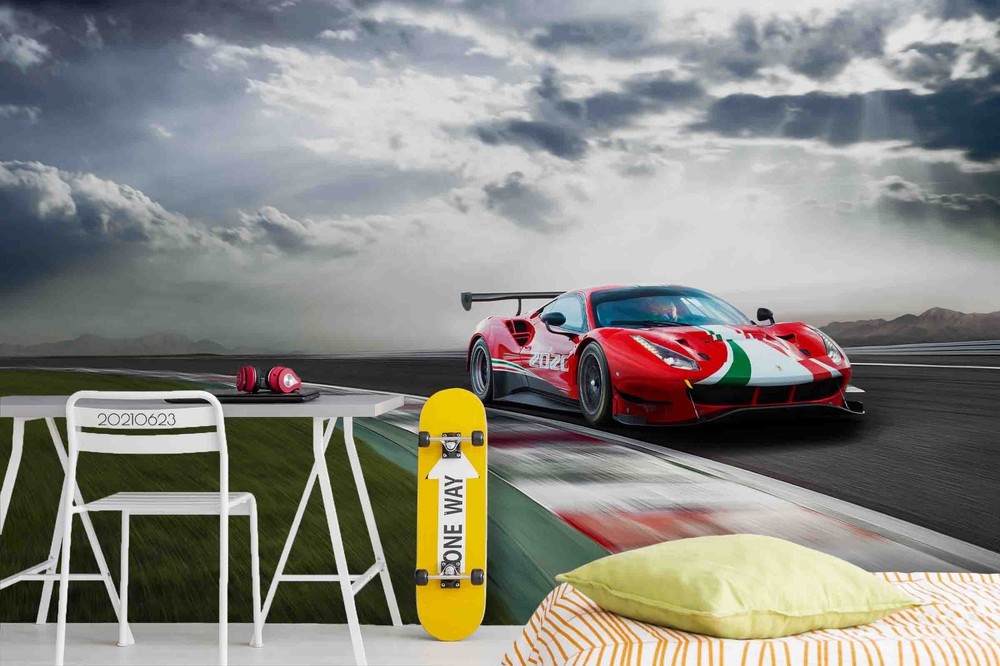 3D Racing Sports Wall Murals Wallpaper Murals Wall Sticker