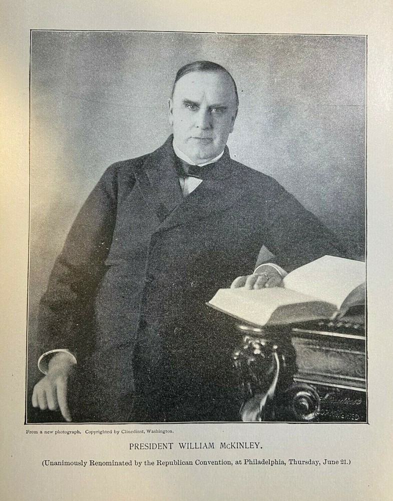 1900 Vintage Magazine Illustration President William McKinley