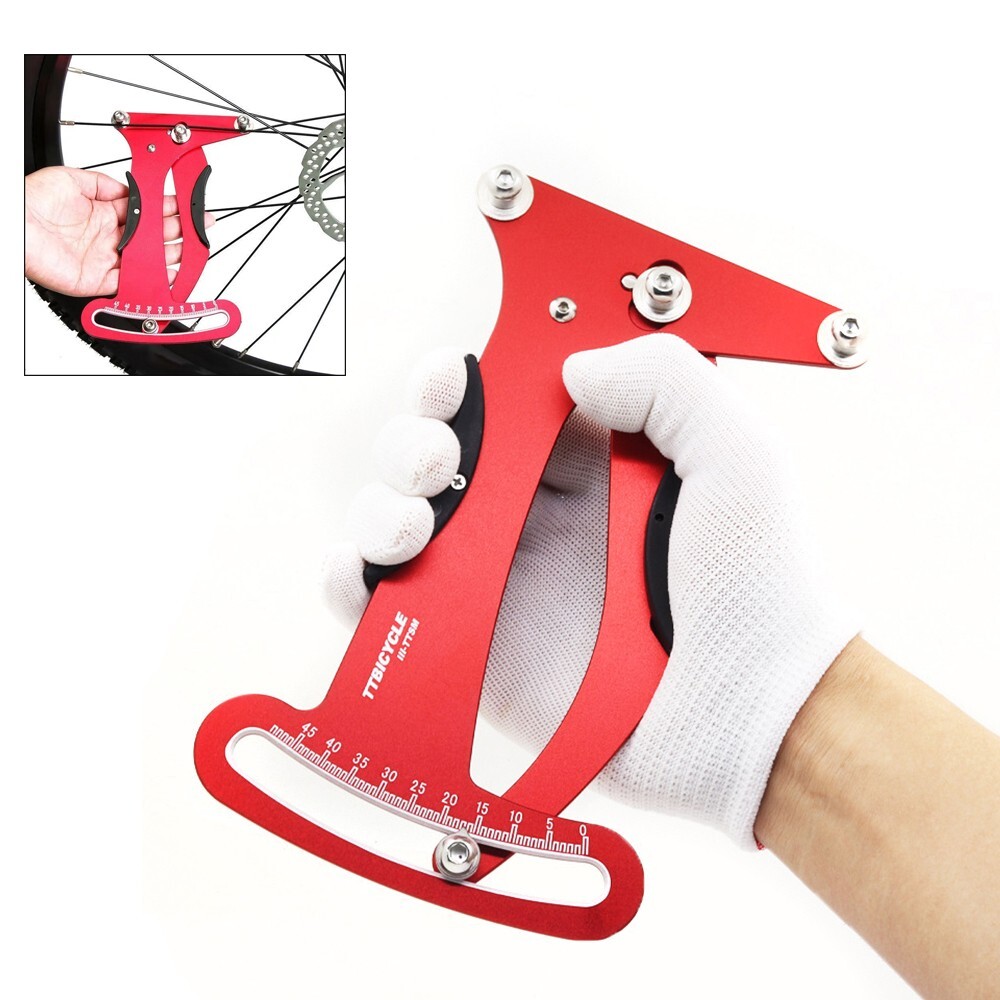 Pro Bike Park Tool Spoke Tension Meter Gauge with Wheel Checker Chart