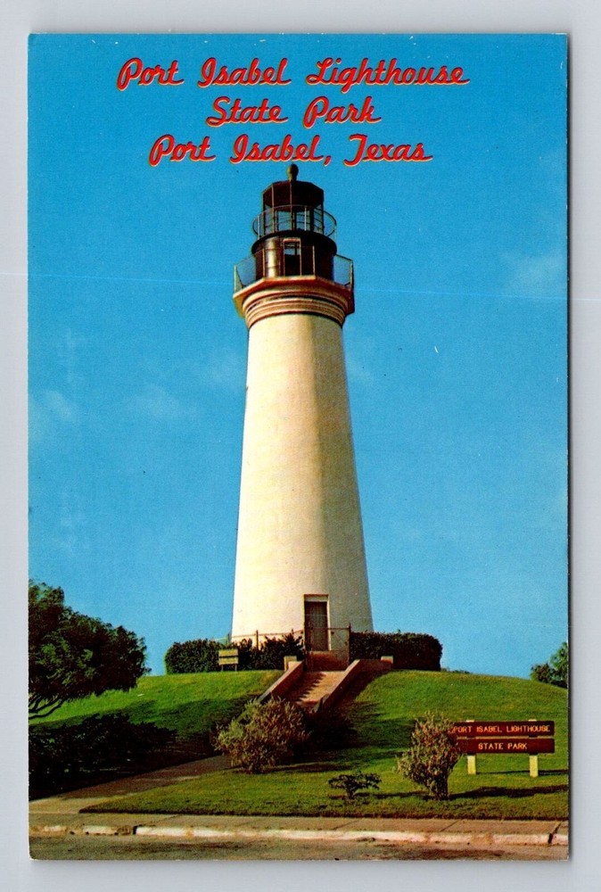 Port Isabel TX-Texas, Port Isabel Light House, Vintage Souvenir Postcard