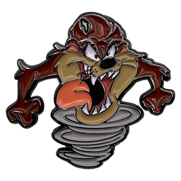 Embossed Enamel Lapel Pin Badge - Looney Tunes Tasmanian Devil Taz NEW
