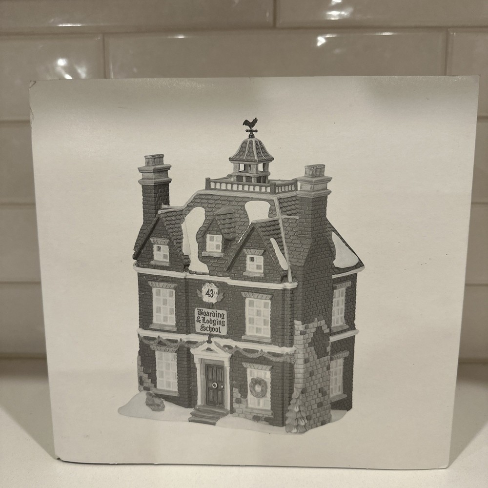 Department 56 Dickens Village Boarding Lodging School 58106 New Collectible