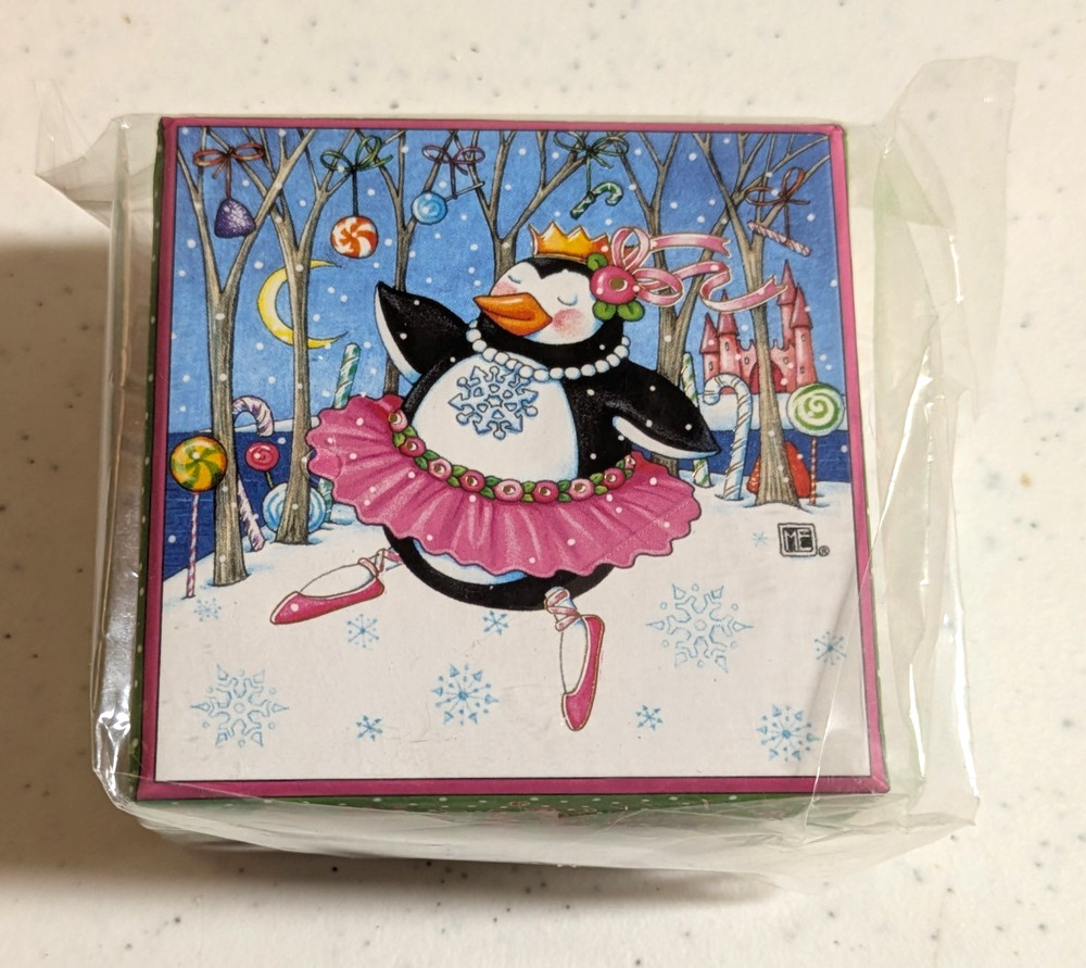 Mary Engelbreit Sugar Plum Penguin Ballerina Collectible 3-Inch Gift Trinket Box