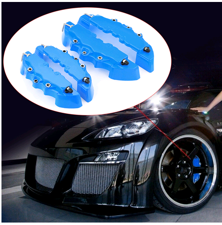4PCS 3D Front&Rear Car Disc Brake Caliper Cover Parts Auto Car Accessories Blue