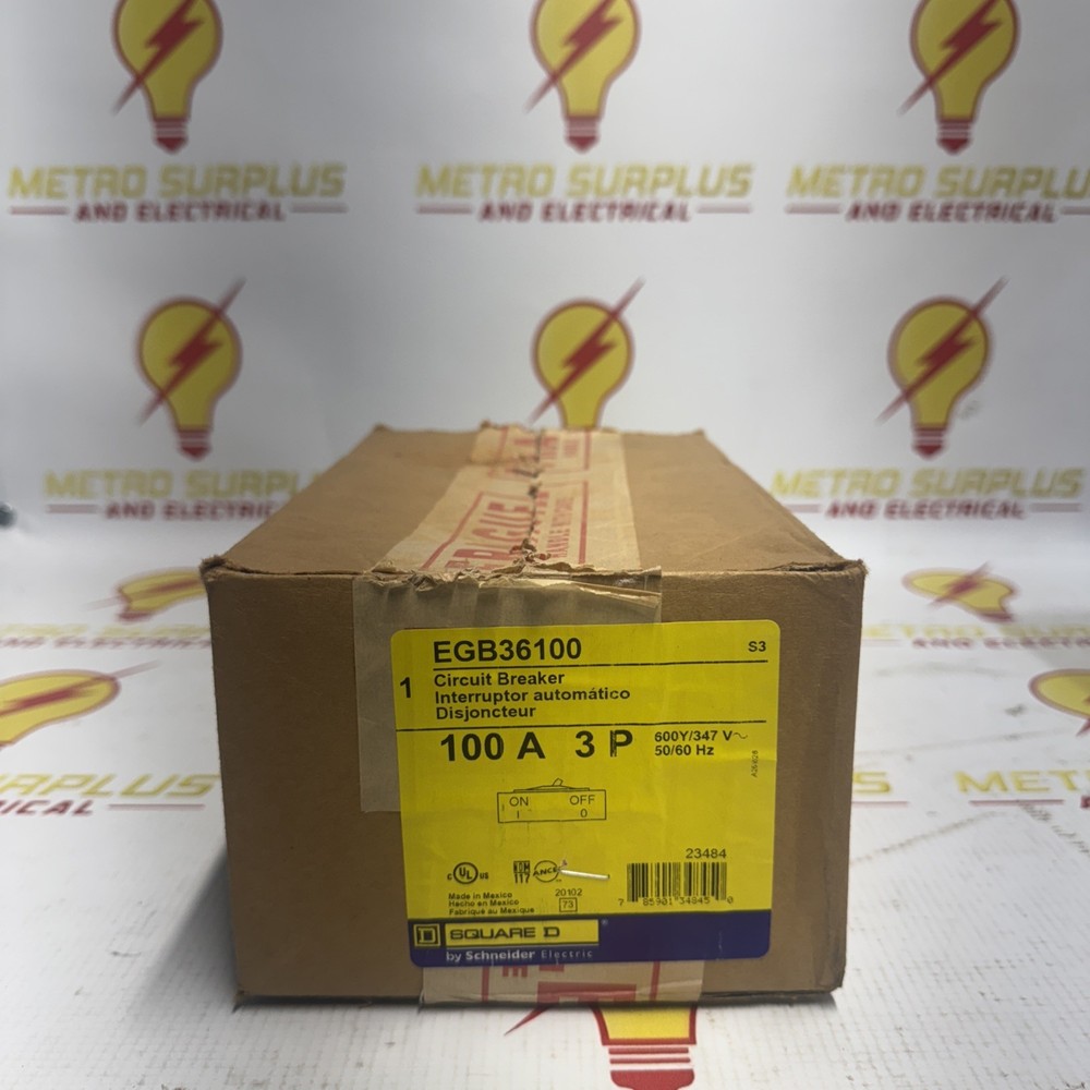 NEW Square D EJB36100 3p 600v 100a 65k Circuit Breaker NEW IN BOX