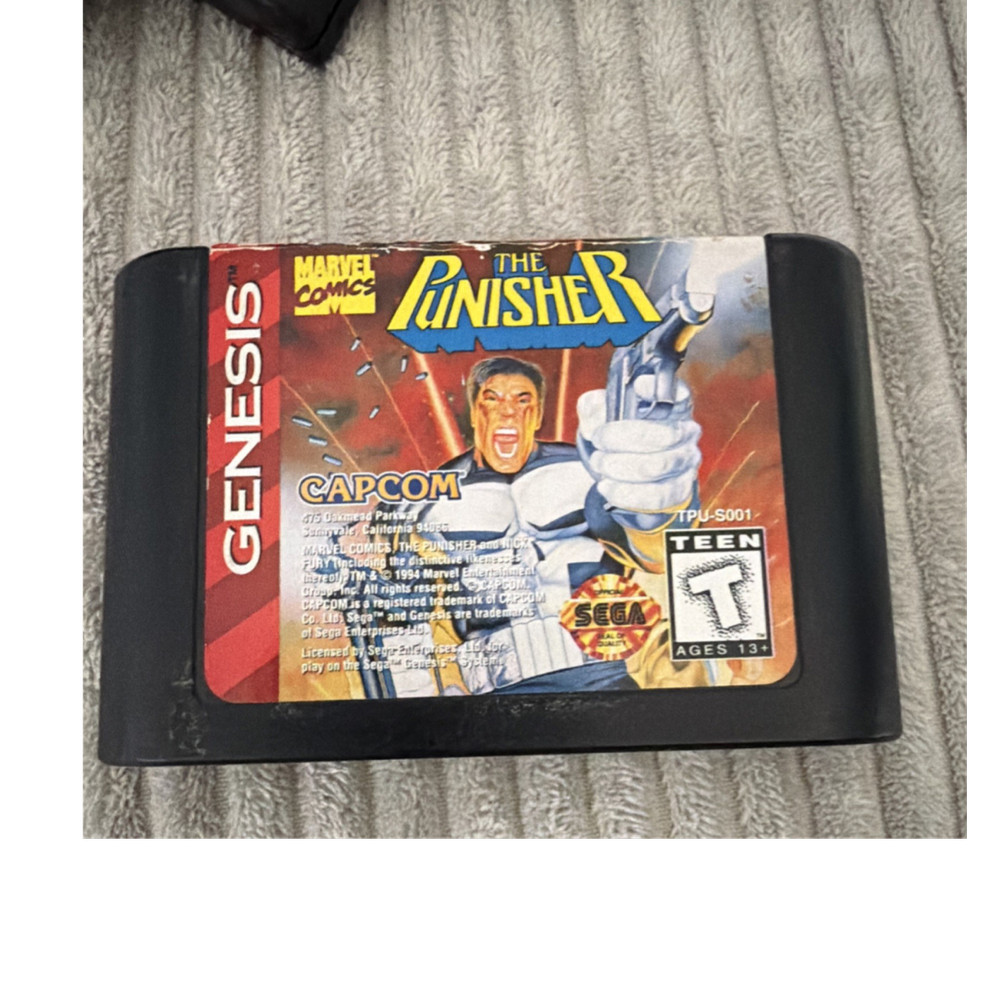 Capcom The Punisher Game Cartridge Sega Genesis T-Teen 1994