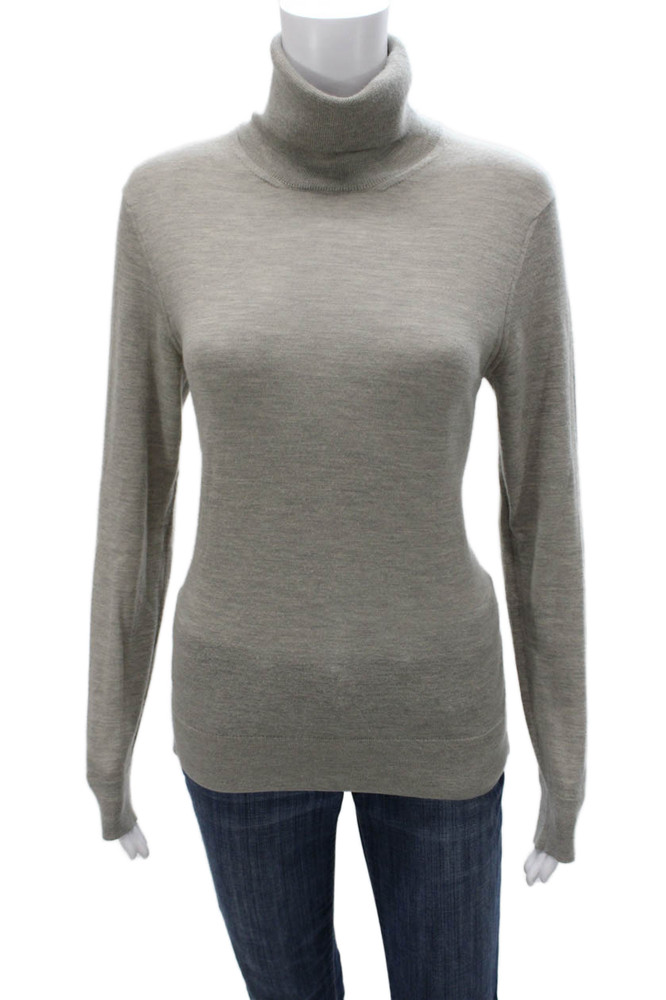 Ralph Lauren Womens Cotton Turtleneck Pullover Sweater Gray Long Sleeve Size MFree Shipping in US $100+ Orders | $6.95 Orders Below