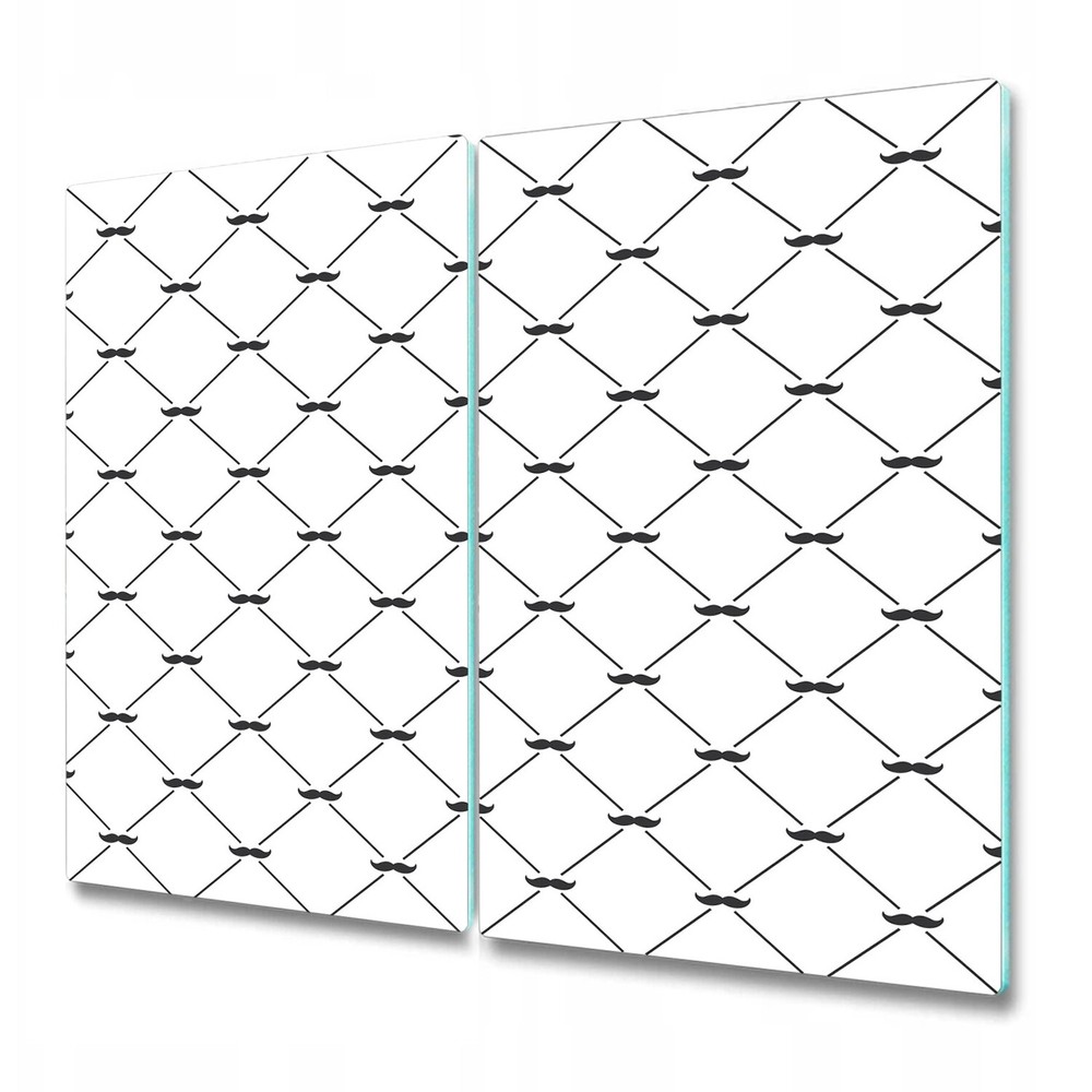 Glass Induction Ceramic Hob Cover Moustache Geometric Simple art 2x30x52