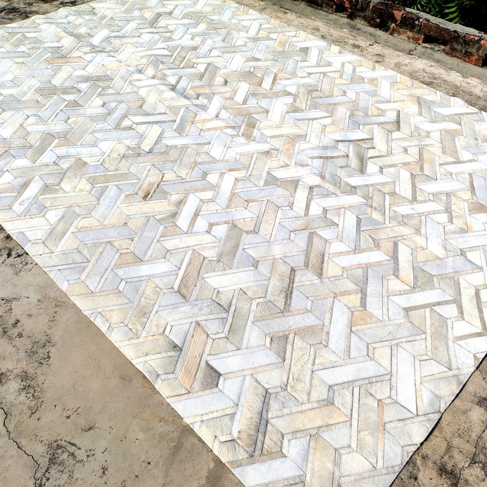 Natural Hand Crafted PATCHWORK Cowhide floor Rugs Hallway Guest room Carpet Home